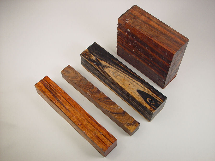 Exotic Hardwoods: Jobillo, African Sandalwood, Black and White Ebony, Mora