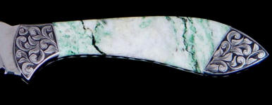 Biotite gemstone knife handle