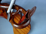 Hand carved American Black Walnut on this custom knife stand